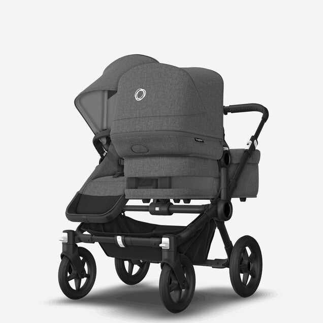Shop Bugaboo Donkey 5 Duo Stroller, 2022, Black, Grey Melange, Grey Melange at GoodBuy Gear