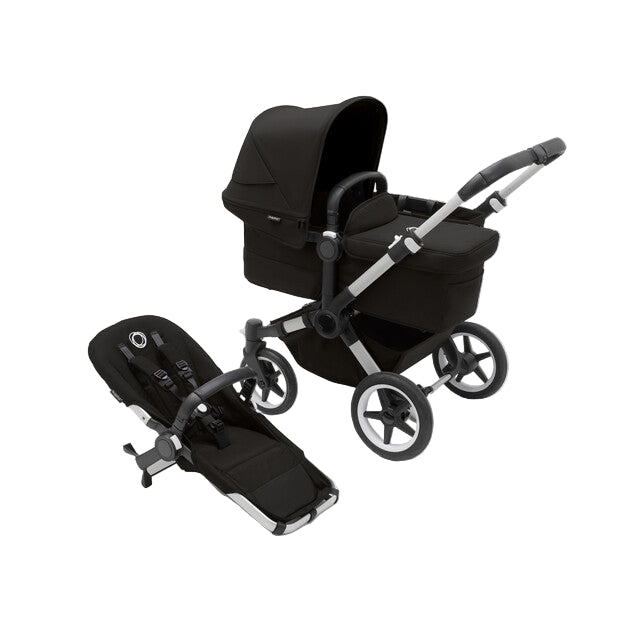 Bugaboo Donkey 5 Mono Stroller, 2025, Aluminum, Midnight Black, Midnight Black