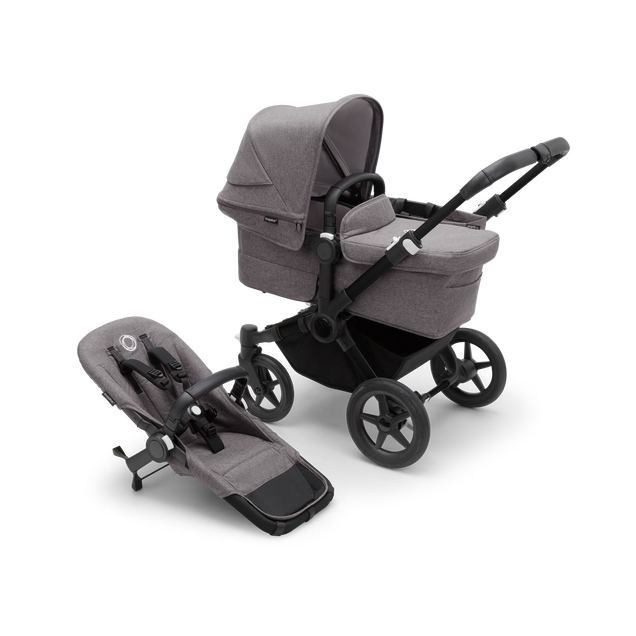 Bugaboo Donkey 5 Mono Stroller, Black, Grey Melange, Grey Melange, 2025