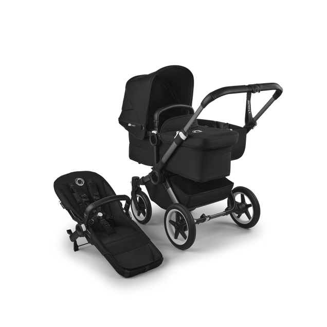 Bugaboo Donkey 5 Mono Stroller, 2022, Midnight Black, Graphite, Midnight Black
