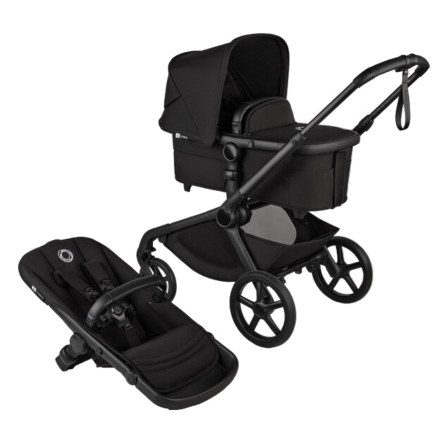 Bugaboo Kangaroo Single To Double Stroller, 2025, Black, Midnight Black, Midnight Black