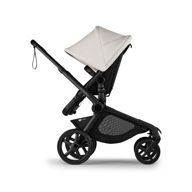 Bugaboo Kangaroo Single To Double Stroller, 2024, Black, Midnight Black, Misty White
