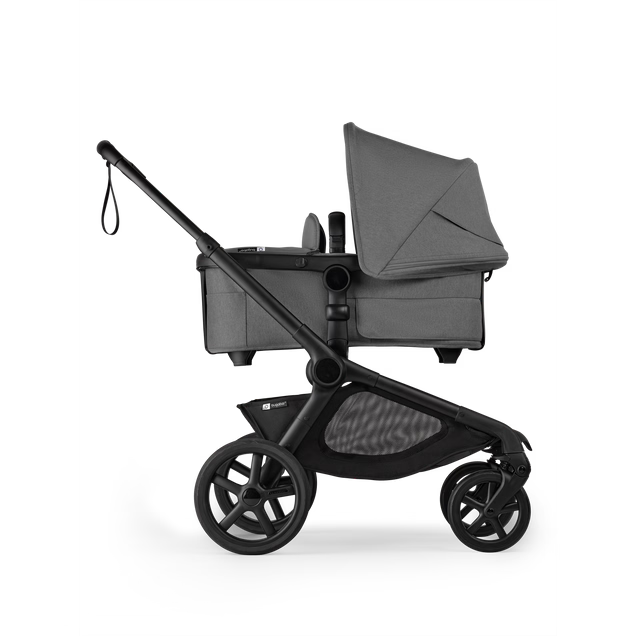Bugaboo Kangaroo Single To Double Stroller, 2025, Black, Moon Grey, Moon Grey