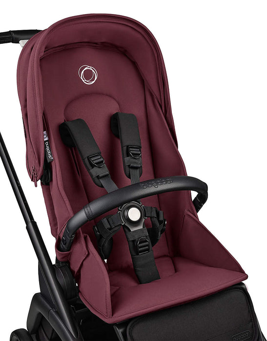 Bugaboo Dragonfly Stroller, Black, 2025, Dark Cherry, Dark Cherry