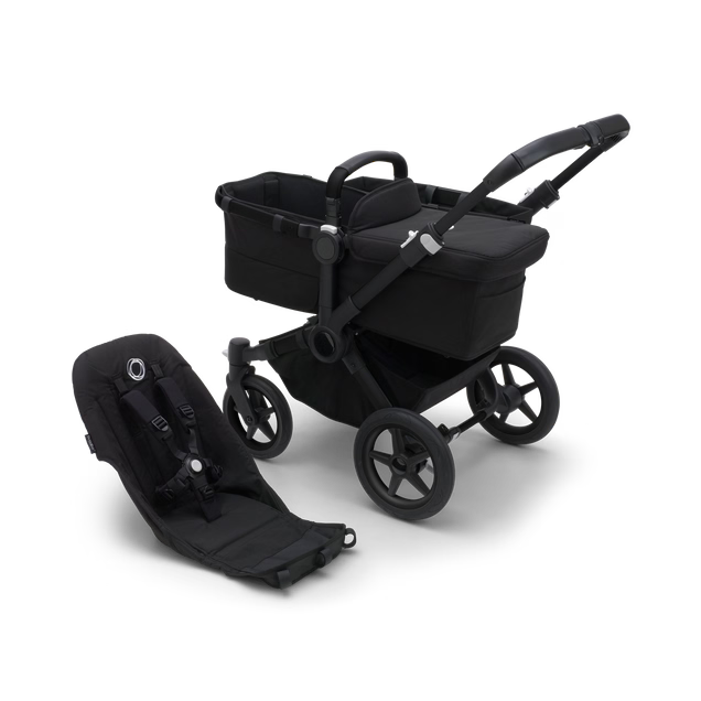 Bugaboo Donkey 5 Base, 2025, Black Frame, Midnight Black Fabrics