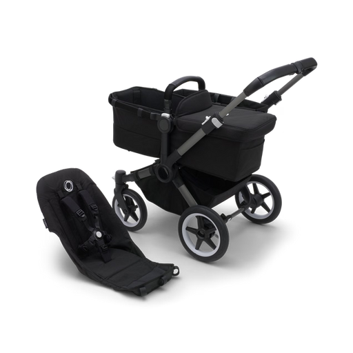 Shop Bugaboo Donkey 5 Base, 2022, Graphite Frame, Midnight Black Fabrics at GoodBuy Gear