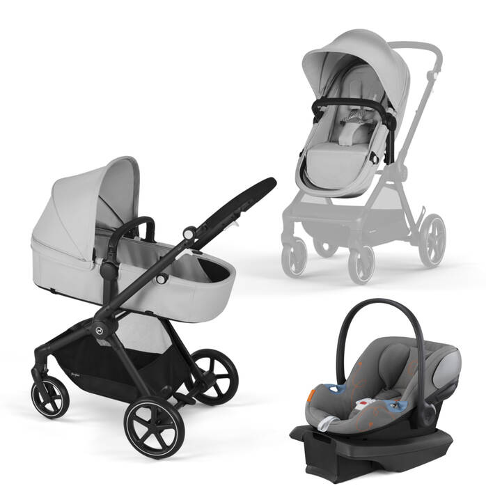 Cybex Eos and Aton G Travel System, 2024, Black, Lava Grey