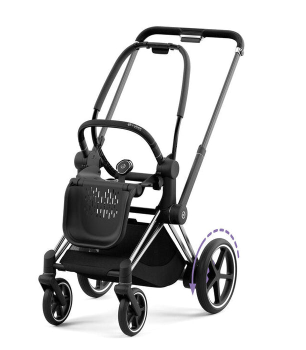 Cybex e Priam2 Stroller Frame Only, Chrome/Black