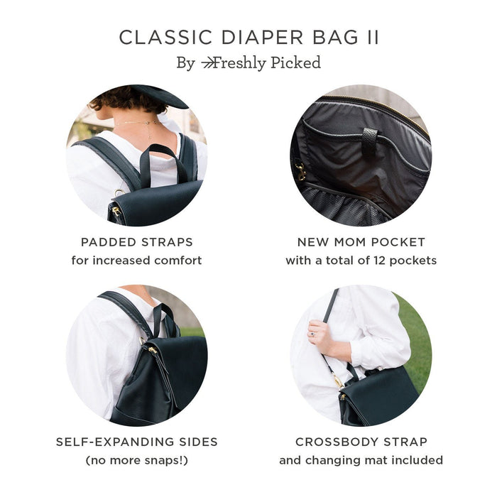 Shop Freshly Picked Classic Diaper Bag II, Cognac at GoodBuy Gear