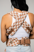 Shop Mabē The Monarch Carrier, Mocha Check at GoodBuy Gear