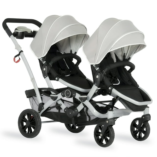 Dream On Me Track Tandem Stroller Face to Face Edition, 2021, Light Grey