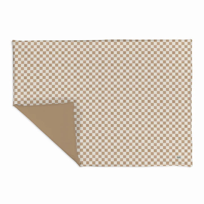Toki Kids Epic Padded Play Mat 60" x 84", Checker Toffee