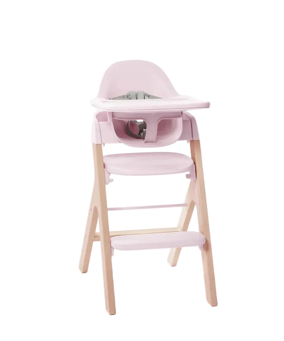 Mockingbird High Chair, Natural Beech, Petal Pink