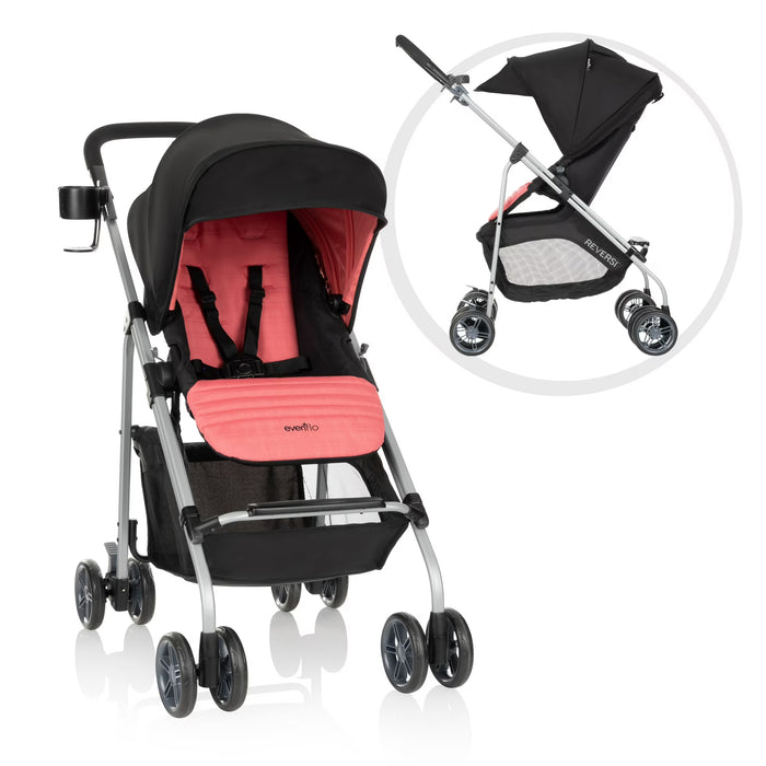 Shop Evenflo Reversi Lightweight Reversible Stroller, 2022, Celestine Coral at GoodBuy Gear