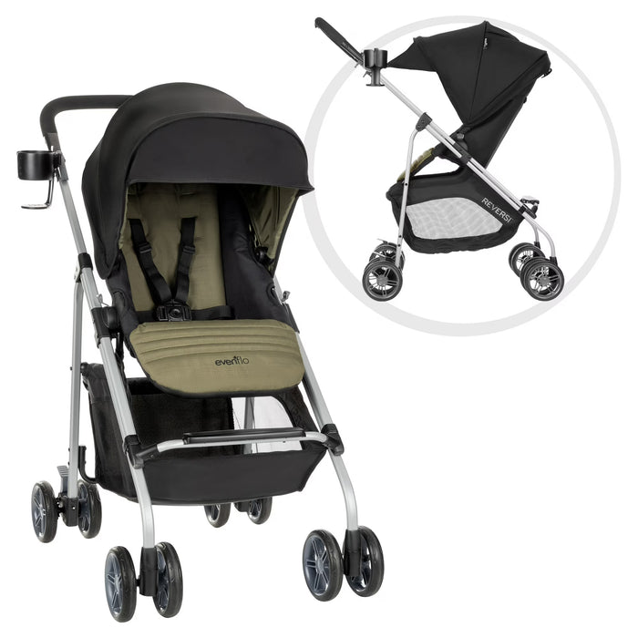 Evenflo Reversi Lightweight Reversible Stroller, 2025, Leonis Green