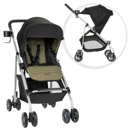 Shop Evenflo Reversi Lightweight Reversible Stroller, 2022, Leonis Green at GoodBuy Gear