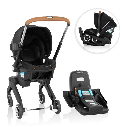 Shop Evenflo Gold Shyft Dual Ride Infant Car Seat Stroller Combo, Onyx, 2025, with Carryall Storage and Extended Canopy at GoodBuy Gear