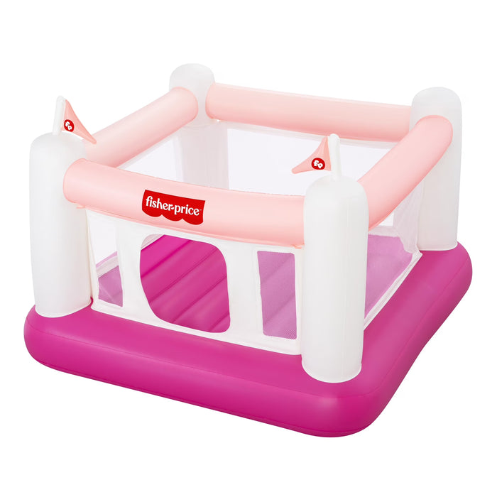 Fisher Price Bouncesational Indoor Inflatable Bouncer with Built-In Pump, Pink