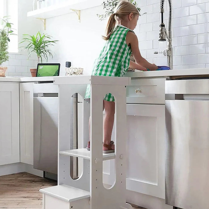 Shop Little Partners Explore 'N Store Learning Tower, Soft White at GoodBuy Gear