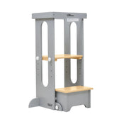 Shop Little Partners Learn ‘N Fold Learning Tower, Silver Drop/Natural at GoodBuy Gear