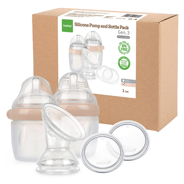 Shop Haakaa Gen 3 Silicone Breast Pump and Bottle Pack 160 ml/6 oz at GoodBuy Gear