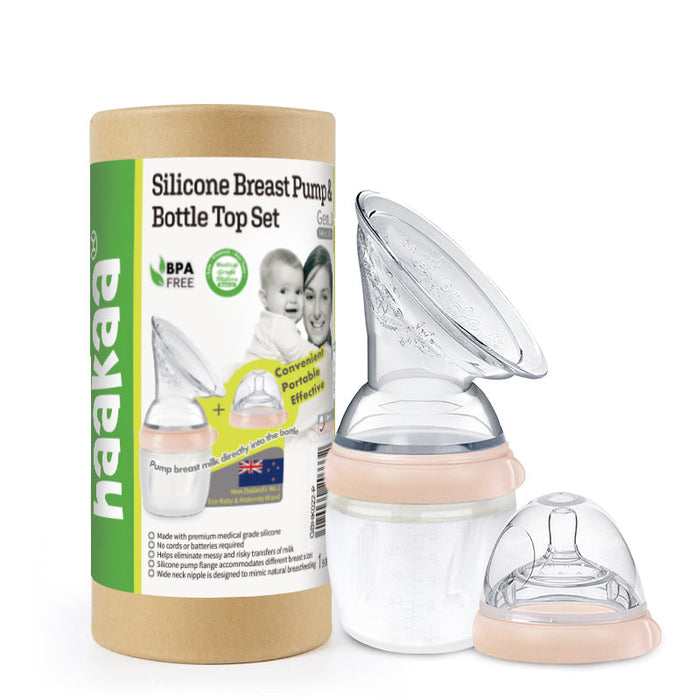Shop Haakaa Gen 3 Silicone Breast Pump Flange and Bottle Set 160 ml/6 oz at GoodBuy Gear