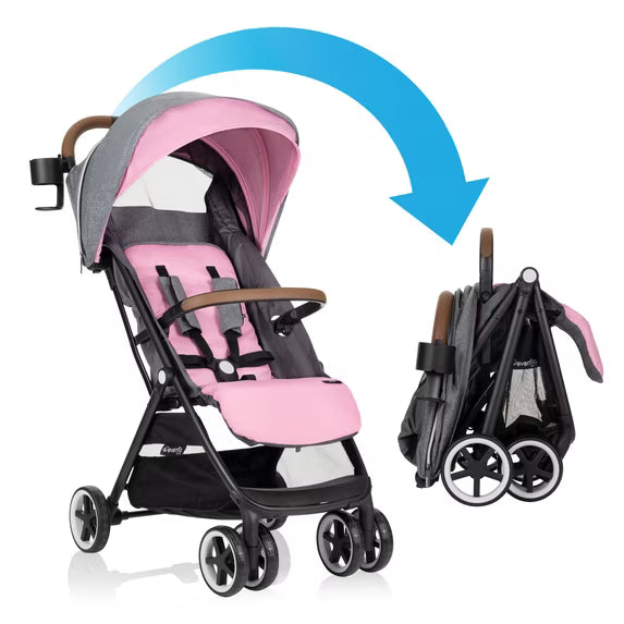 Shop Evenflo GOLD Otto Self-Folding Lightweight Travel Stroller, 2021, Opal Pink at GoodBuy Gear