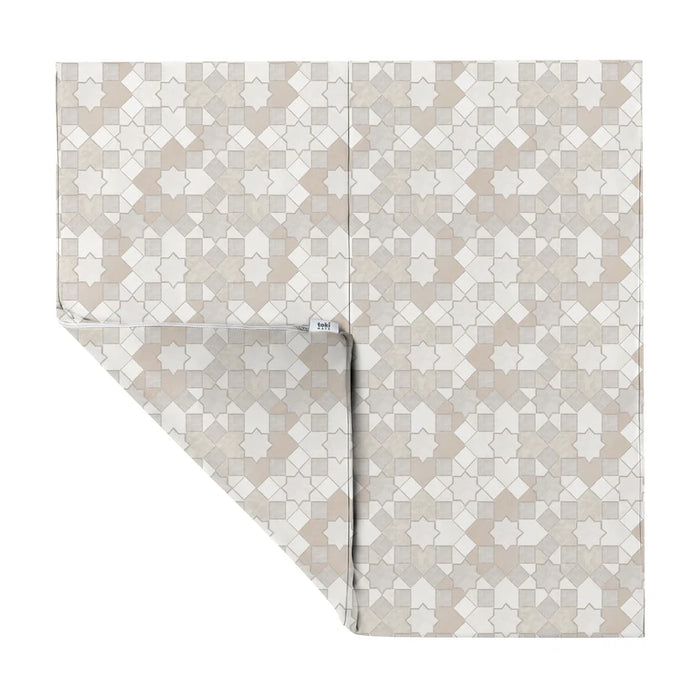 Toki Kids Vegan Leather Mat Standard, Grey Mosaic Mat