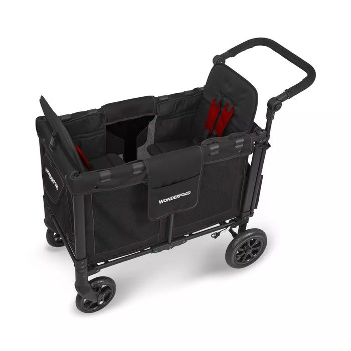 Wonderfold W2 Original Multifunctional Double Stroller Wagon, 2025, Special Edition (Red Stiching)
