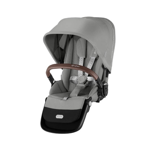 Cybex Gazelle S Seat Unit, Stone Grey, Brown Bumper Bar