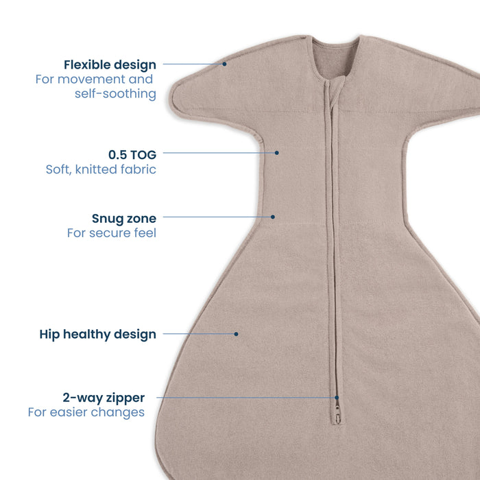 Halo SwaddleStretch Newborn Swaddle, Mushroom