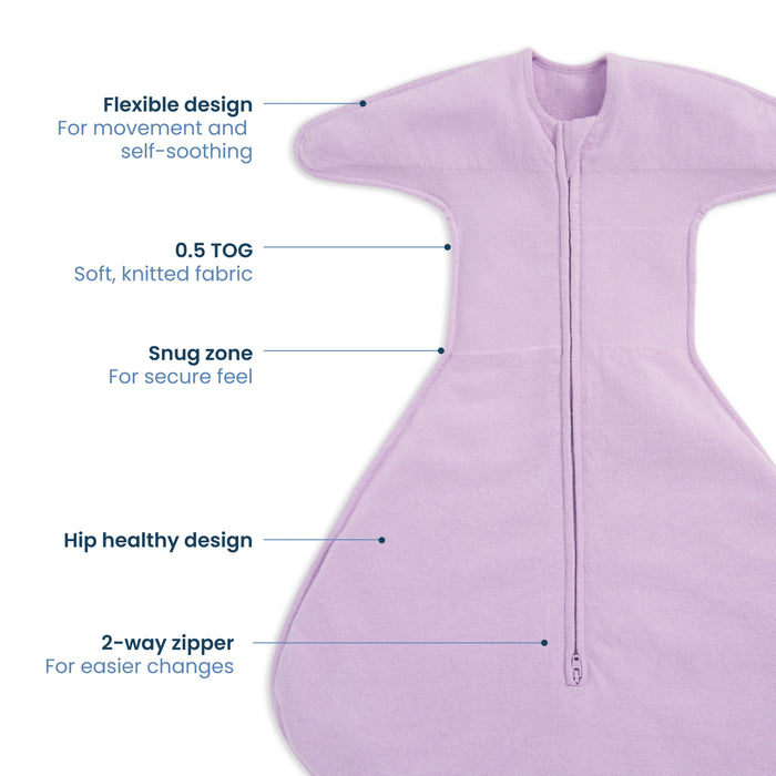 Halo SwaddleStretch Newborn Swaddle, Lavender