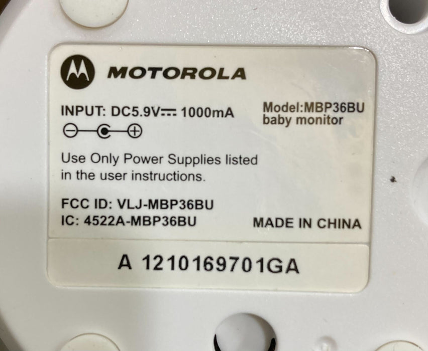 Motorola Remote Wireless Video Baby Monitor MBP36S