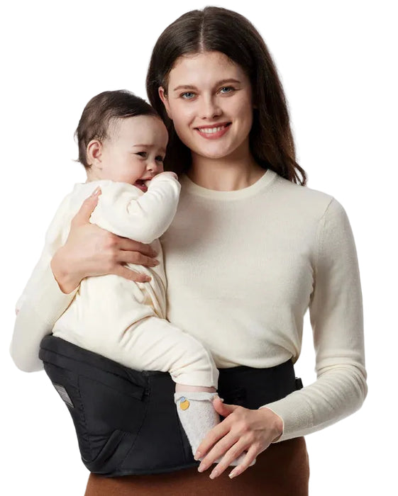 Momcozy Wander360 Hip Seat Carrier, Black, Medium