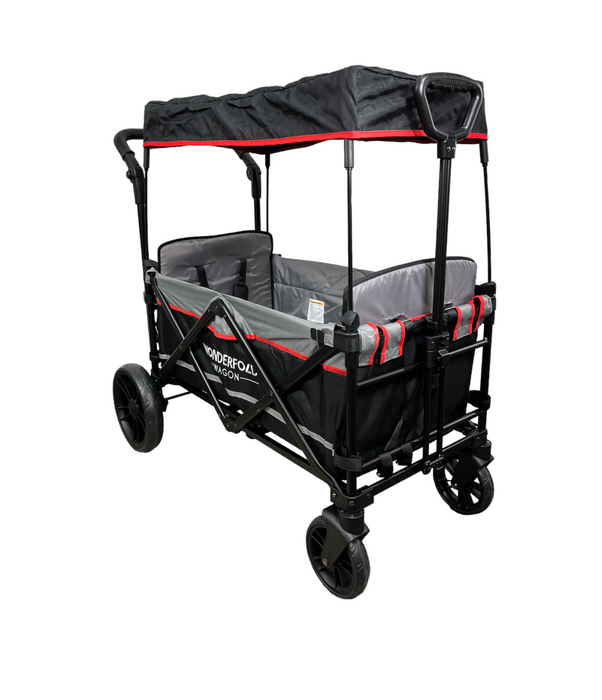 Wonderfold X2 Push + Pull Double Stroller Wagon, 2021, Black