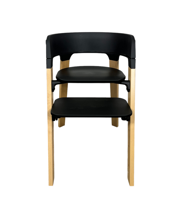 Stokke Steps Chair, Black Seat with Natural Legs