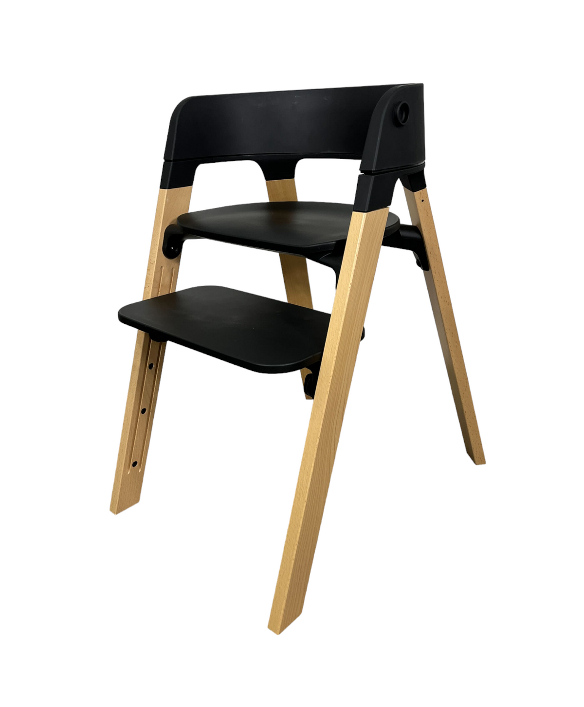 STOKKE Steps Chair ベビー用チェア Stokke Steps Chair, Black Seat with Natural Legs