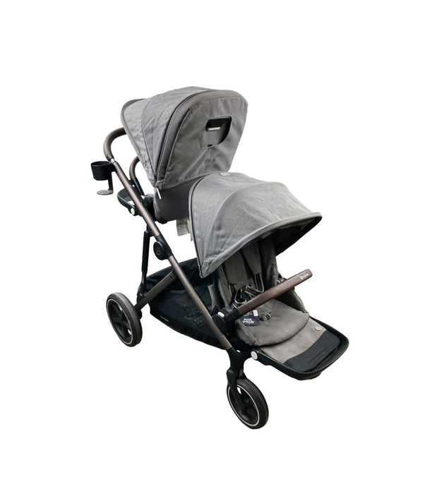 Cybex Gazelle S Double Stroller, 2021, Soho Grey, Taupe Frame