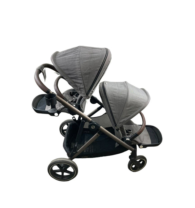 Cybex Gazelle S Double Stroller, 2021, Soho Grey, Taupe Frame