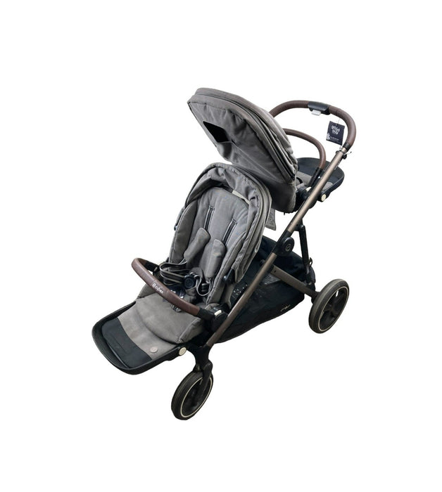 Cybex Gazelle S Double Stroller, 2021, Soho Grey, Taupe Frame