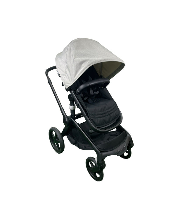 Bugaboo Fox 5 Stroller, 2024, Black Frame, Misty White - Midnight Black