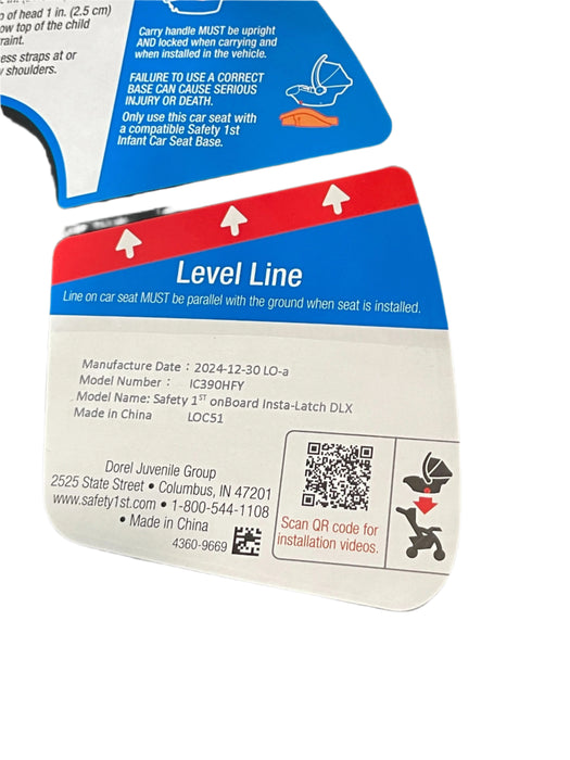 Safety 1st onBoard Insta-LATCH DLX Infant Car Seat, 2024, Ironbark