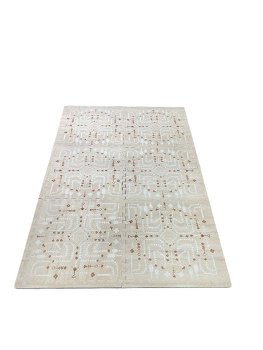 Lalo Play Mat, 4x6, Oatmeal Floral Persian