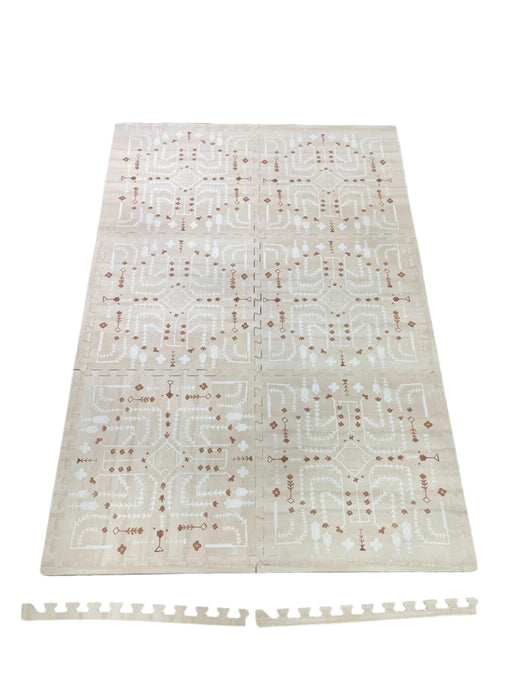 Lalo Play Mat, 4x6, Oatmeal Floral Persian