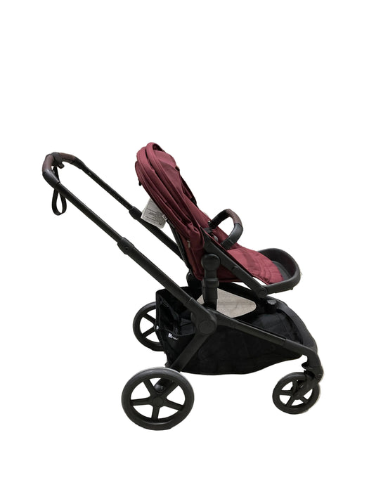 Bugaboo Kangaroo Single To Double Stroller, 2024, Black, Dark Cherry, Dark Cherry
