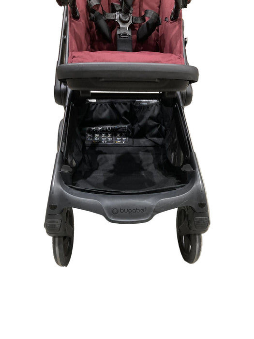 Bugaboo Kangaroo Single To Double Stroller, 2024, Black, Dark Cherry, Dark Cherry