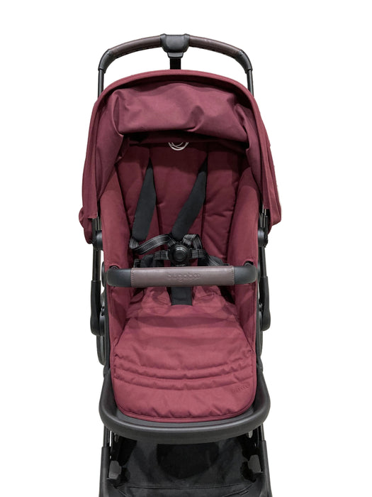 Bugaboo Kangaroo Single To Double Stroller, 2024, Black, Dark Cherry, Dark Cherry