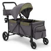 Shop Delta Children Jeep Sport All-Terrain Stroller Wagon, Grey with Olive Green at GoodBuy Gear