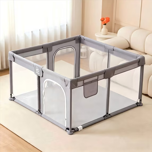 Shop Joypony 4-in-1 Baby Playpen with Mat, Light Grey at GoodBuy Gear