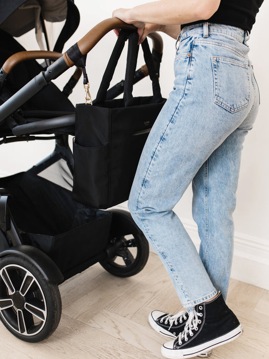 JuJuBe Utility-Strap Tote Diaper Bag, Black